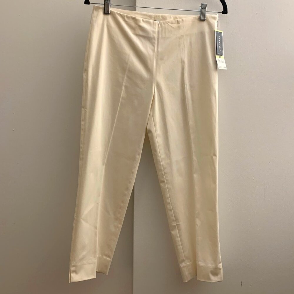 NWT Jones New York Cream Ankle Length Stretch Pant